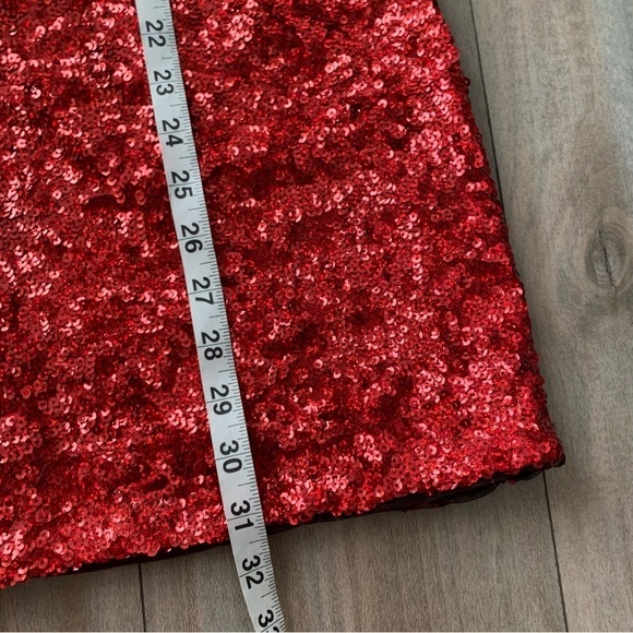 Urban Outfitters Kimchi blue sequin open back mini dress Taylor Swift red - Picture 5 of 7